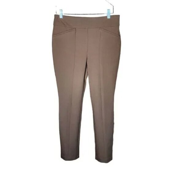 Chico's So Slimming Slim Stretch Pull-On Ankle Pants Women's XS 0.5 brown short - Picture 2 of 10